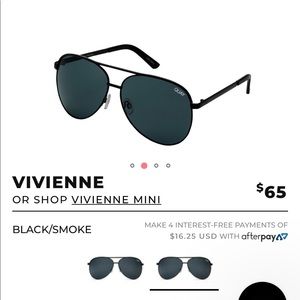 Quay black aviator sunglasses
